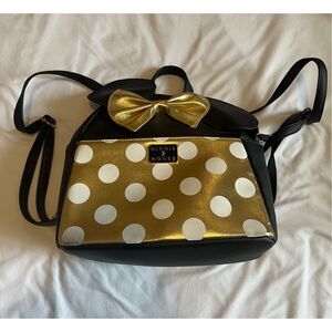 Minnie Mouse small black and gold backpack